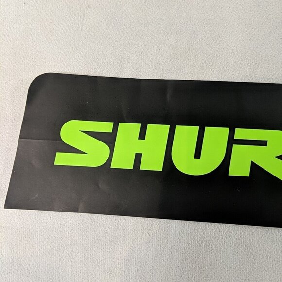 Shure Sticker 8x3 in Black Neon Green Microphones Bumper 330B41666 - Picture 3 of 7